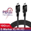 Kabel 2 x USB-C 100W Maclean MCE491 wspierający PD przesył danych do 10Gbps 5A czarny dł. 1m-26830422