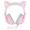 Słuchawki gamingowe X30 kocie uszy różowe (przewodowe)-26848218