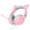 Słuchawki gamingowe X30 kocie uszy różowe (przewodowe)-26848220