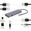 Adapter USB-C męski do Hub 3.0 + HDMI + PD + czytnik kard + RJ-45 Gembird A-CM-COMBO5-05-26861326