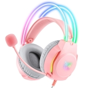 Słuchawki gamingowe X26 różowe (przewodowe)
