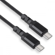 Kabel 2 x USB-C 15W Maclean MCE493 wspierający QC 3.0 przesył danych 3A czarny dł. 1m