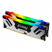 Pamięć niebinarna DDR5 Kingston Fury Renegade RGB 48GB (2x24GB) 7200MHz CL38 1,45V Silver