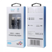 Kabel USB C - USB C 1m ze wskaźnikiem mocy ładowania (100 W)