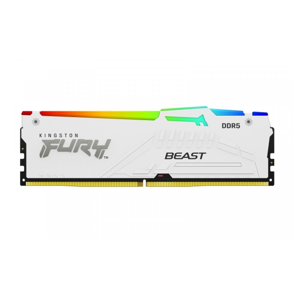 Pamięć DDR5 Kingston Fury Beast RGB 32GB (2x16GB) 6000MHz CL40 1,35V White