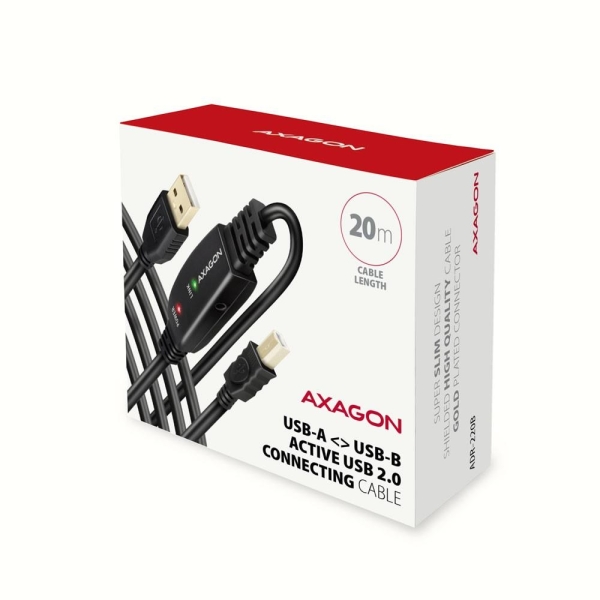 ADR-220B USB 2.0 A-M -> B-M aktywny kabel połączeniowy/wzmacniacz 20m-26813614