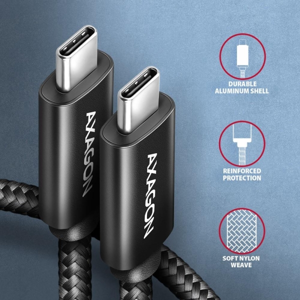 BUCM2-CM25AB Kabel USB-C - USB-C, 2.5m 5A charging, ALU, 240W PD, oplot, USB2.0-26822918