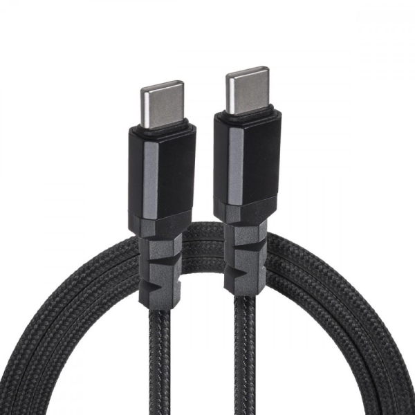 Kabel 2 x USB-C 15W Maclean MCE493 wspierający QC 3.0 przesył danych 3A czarny dł. 1m-26830431