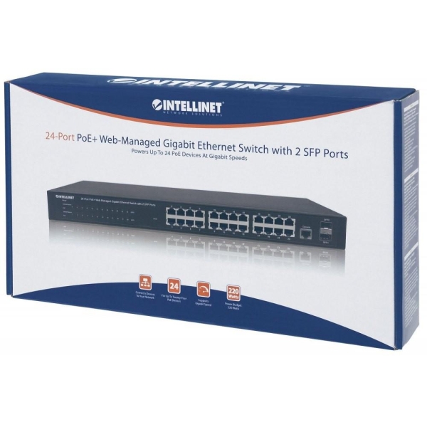 Switch zarządzalny Intellinet 24x 10/100/1000 Mbps + 2x SFP-26863861
