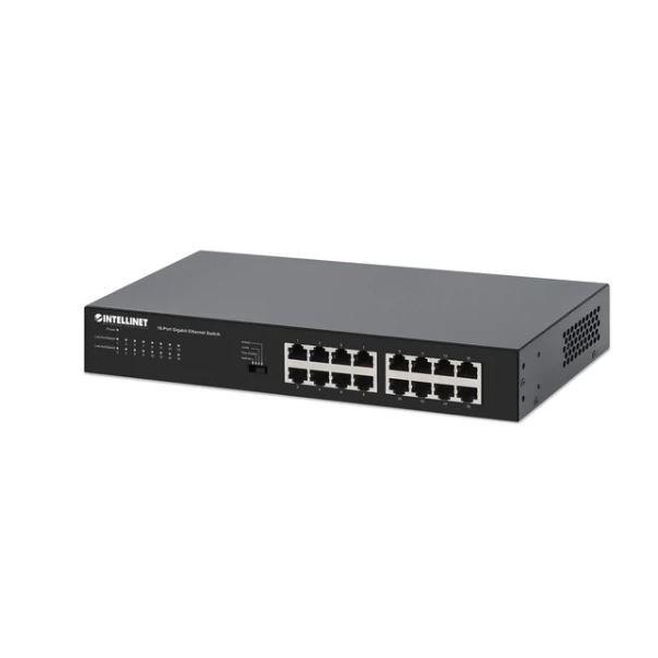 Switch niezarządzalny Intellinet 16x 10/100/1000 Mbps desktop/Rack 19" manual VLAN
