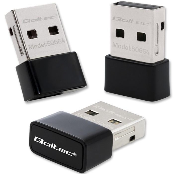 Adapter Qoltec Wi-Fi USB ultraszybki, bezprzewodowy mini | standard AC | 650Mbps-26872574