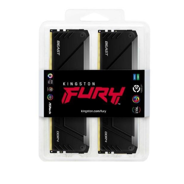 Pamięć DDR4 Kingston Fury Beast RGB 64GB (4x16GB) 3600MHz CL18 1,35V czarna-26880709