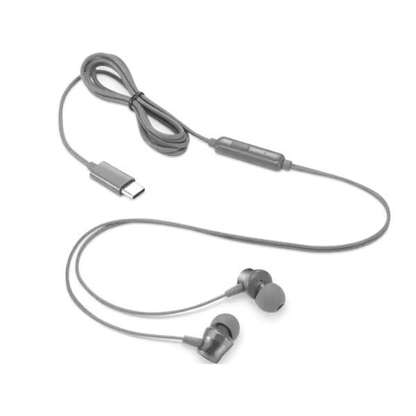 Słuchawki douszne z mikrofonem Lenovo 300 GXD1J77353 USB-C szare-27050606