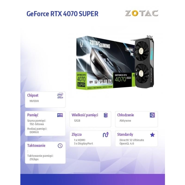 Karta graficzna GeForce RTX 4070 SUPER TWIN EDGE OC 12GB GDDRX6 192bit-27228313