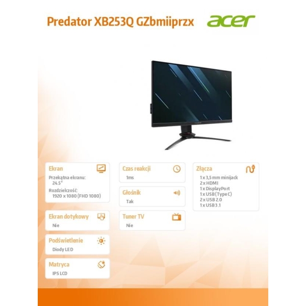 Monitor ACER 25' Predator XB253Q GZbmiiprzx-27285966