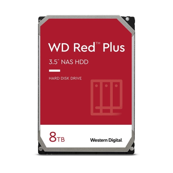 Dysk HDD WD Red Plus WD80EFPX (8 TB ; 3.5"; 256 MB)