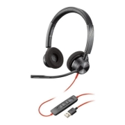 Słuchawki z mikrofonem Poly Blackwire 3320 USB-A Headset czarne