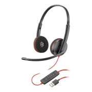 Słuchawki z mikrofonem Poly Blackwire C3220 USB-A Black Headset (Bulk)