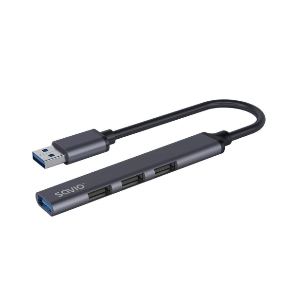 Hub SAVIO AK-70 USB-A - 3 x USB-A 2.0, 1 x USB-A 3.0-27741782