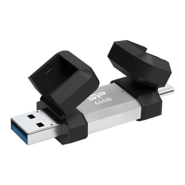 Pendrive Silicon Power Mobile C51 64GB USB-A USB 3.2 Typ-C 120 MB/s Srebrny-27745222