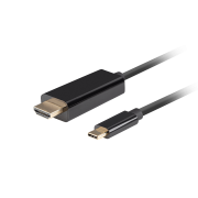 Kabel adapter Lanberg USB-C(M) - HDMI(M) 0,5m 4K 60Hz czarny