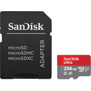 KARTA SANDISK ULTRA ANDROID microSDXC 256 GB 150MB/s A1 Cl.10 UHS-I + ADAPTER