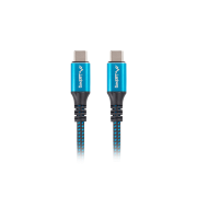 Kabel Lanberg USB-C(M/M) 0,5m 5K 60Hz czarno-niebieski