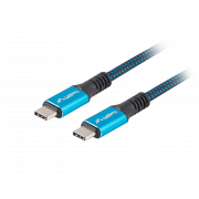 Kabel Lanberg USB-C(M/M) 1,2m 5K 60Hz czarno-niebieski