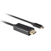 Kabel adapter Lanberg USB-C(M) - Displayport(M) 1m 4K 60Hz czarny