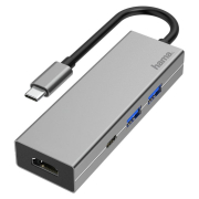 Hub USB Hama multiport USB-C 2xUSB-A 3.2, 1xTYP-C, 1xHDMI