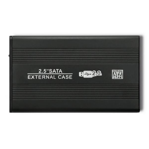 Obudowa/kieszeń aluminiowa do dysków HDD/SSD 2.5 SATA3 | USB 2.0| Czarny-7838566