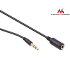 Kabel audio Maclean MCTV-823 miniJack 3,5mm (M) - miniJack 3,5mm (F), 15m, metalowy wtyk, czarny-7843295