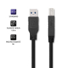 Kabel USB Qoltec 3.0 A męski / USB B męski | do drukarki | 1.8m-7844133