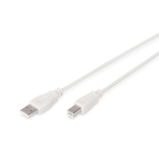 Kabel drukarkowy USB DIGITUS 2.0 A/M - USB B /M, 1,8m Beżowy