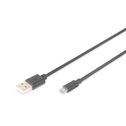 Kabel USB DIGITUS 2.0, typ A - B micro, 3m czarny