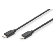 Kabel USB 2.0 DIGITUS HighSpeed Typ USB C/C M/M czarny 1m