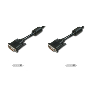 Kabel DVI DIGITUS AK-320101-020-S DVI-D (24+1) 2xferryt 2m czarny