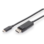 Kabel adapter DIGITUS USB 3.1 Gen 2 SuperSpeed+ Typ USB C/DP 4K 60Hz 32.4 Gbps M/M czarny 2m