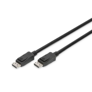 Kabel DIGITUS DisplayPort z zatrzaskami 8K 30Hz UHD Typ DP/DP M/M czarny 3m