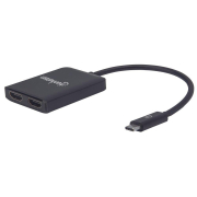 Kabel adapter Manhattan USB-C na 2xHDMI 4K*30Hz z MST HUB