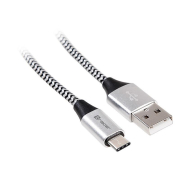 Kabel Tracer USB 2.0 Type-C A Male - C Male 1m czarno-srebrny