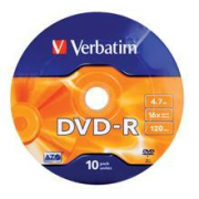 DVD-R Verbatim 4.7GB X16 Matt Silver (Spindle 10)