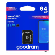 Karta pamięci microSDXC GOODRAM 64GB M1AA-0640R12 cl 10 UHS-I + adapter