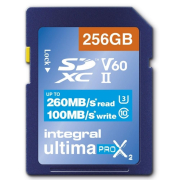 Karta pamięci SDXC INTEGRAL Ultima Pro X2 260/100MB UHS II V60 256GB