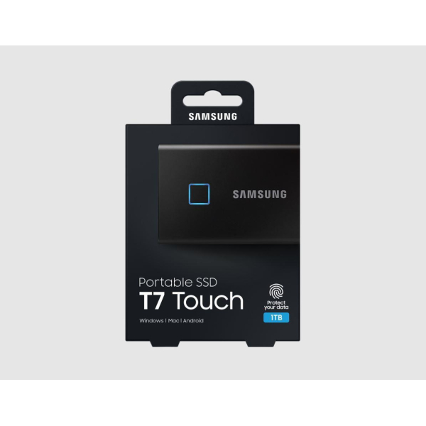 Dysk SSD zewnętrzny USB Samsung SSD T7 1TB Portable Touch (1050/1000 MB/s) USB 3.1 Black-7862119