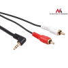 Kabel audio Maclean MCTV-827 kątowy miniJack 3,5mm (M) - 2xRCA (M), 10m, czarny