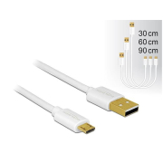 Kabel USB Delock micro AM-MBM5P USB 2.0 0,3m 0,6m 0,9m zestaw biały