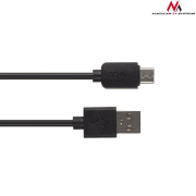 Kabel USB 2.0 Maclean MCTV-831B USB A (M) - USB Typ C (M) czarny, 1m