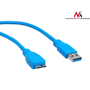 Kabel USB 3.0 Maclean MCTV-735 USB 3.0 A (M) - Micro USB 3.0 B (M) niebieski, 0,5m