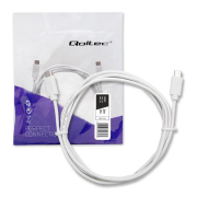 Kabel USB Qoltec 2.0 typ C męski | USB 2.0 typ C męski | 2m | Biały